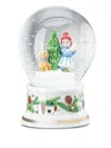 Hutschenreuther Girl Dog Christmas Snow Globe In Multi