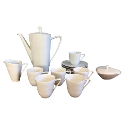 Pre-owned Hutschenreuther Hans Achtziger For  Selb Demitasse Coffee Set In Sand