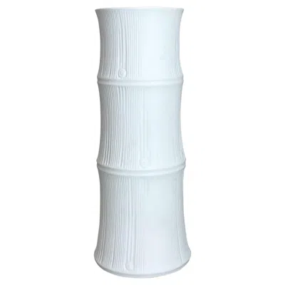 Pre-owned Hutschenreuther Op Art Vase Porcelain Vase Bamboo Heinrich Fuchs For  Germany 70s In Transparent