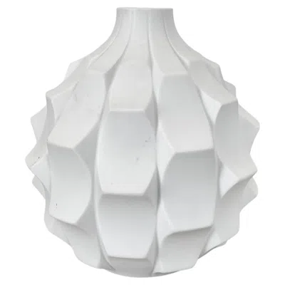 Pre-owned Hutschenreuther Op Art Vase Porcelain Vase Heinrich Fuchs For , Germany, 1970s In Transparent