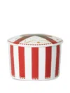 Hutschenreuther Small Christmas Striped Lidded Box (8.4cm X 11.4cm) In Multi