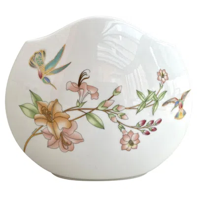 Pre-owned Hutschenreuther Vase Colibri  In Porcelain, Germany, 1980s In Transparent