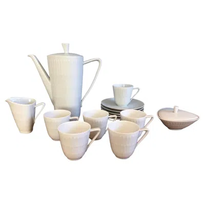 Pre-owned Hutschenreuther Vintage Hans Achtziger For  Selb Demitasse Coffee Set In Sand