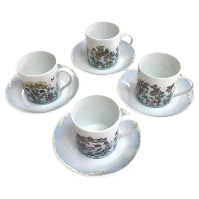 Pre-owned Hutschenreuther Vintage Porcelain Coffee Set , Germany In Gray