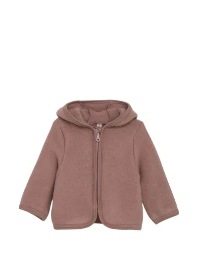 Huttelihut Kids' Ear-detail Hoodie In Brown
