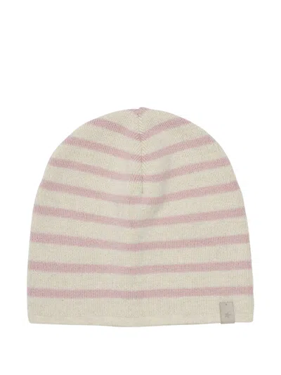 Huttelihut Striped Knitted Hat In Neutral