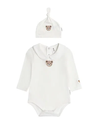 Huxbaby Kids' 2pc Baby's First Outfit Romper & Hat Set In White
