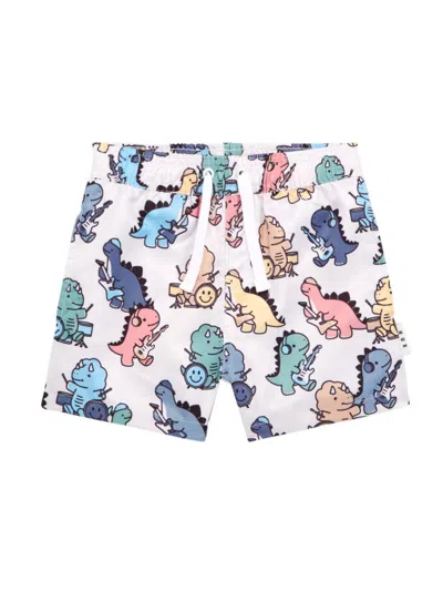 Huxbaby Baby Boy's, Little Boy's & Boy's Dino Band Swim Shorts In Almond Milk