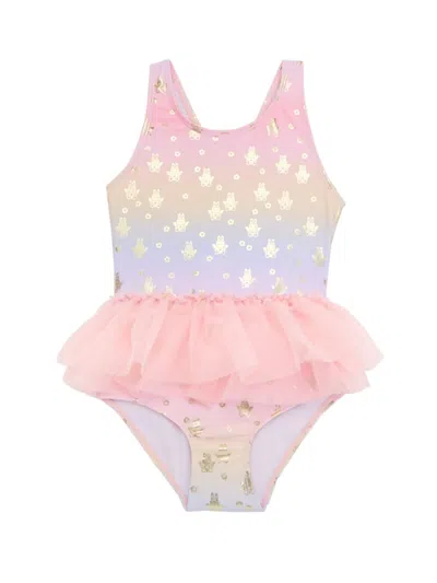 Huxbaby Kids' Baby Girl's & Little Girl's & Girl's Fairy Bunny Ballet Swimsuit In Rainbow