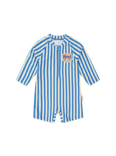 Huxbaby Kids'  Beach Hux Stripe Rashie In Blue