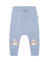 Huxbaby Boys' Happy Pup Fleece Track Pants - Baby In Stone Blue