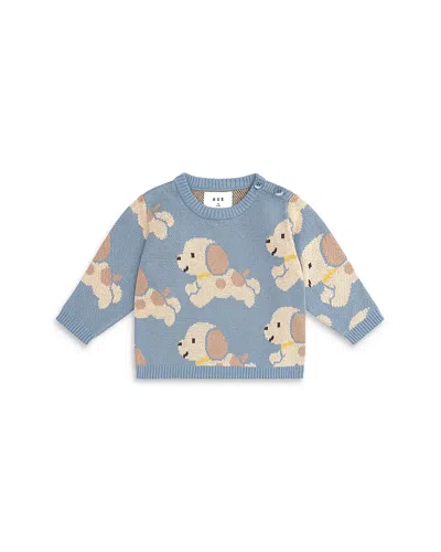 Huxbaby Boys' Puppy Knit Sweater - Baby In Cornflower