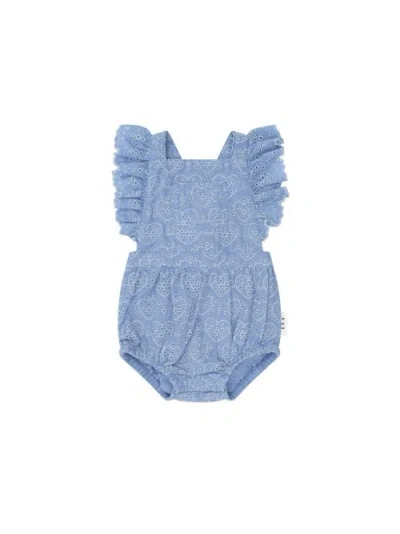 Huxbaby Broderie Playsuit In Blue