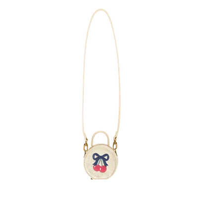 Huxbaby Kids'  Cherry Bow Mini Handbag In Nude