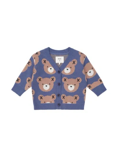 Huxbaby Kids'  Classic Hux Cardi In Blue