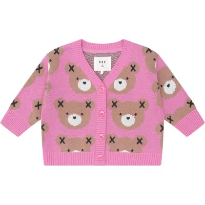 Huxbaby Classic Hux Cardi In Pink