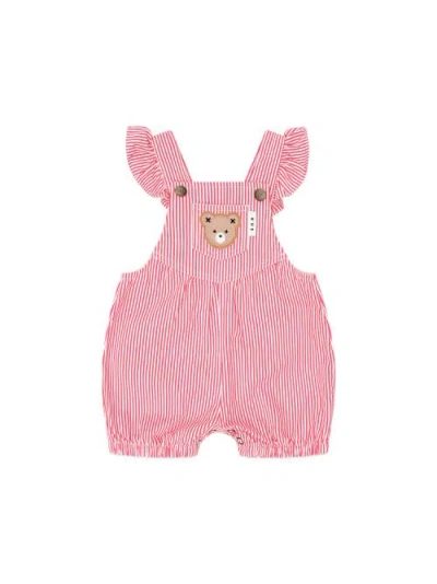 Huxbaby Classic Stripe Bubble Romper In Pink
