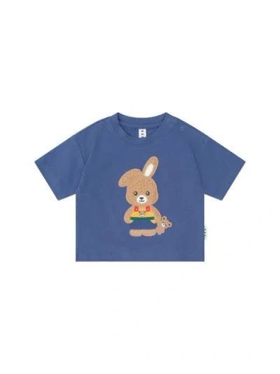 Huxbaby Kids'  Colour Block Bunny Tee In Blue