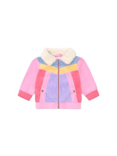 Huxbaby Colour Block Cord Jacket In Pink