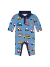 Huxbaby Construction Polo Romper In Multi