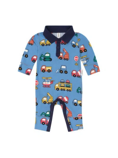 Huxbaby Construction Polo Romper In Multi