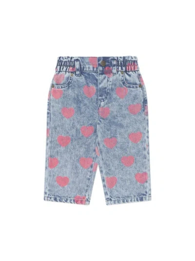Huxbaby Dreamy Denim Hearts Jeans In Blue