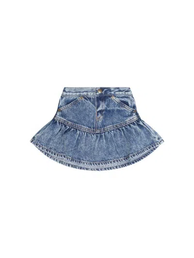 Huxbaby Dreamy Denim Tiered Skirt (baby) In Blue