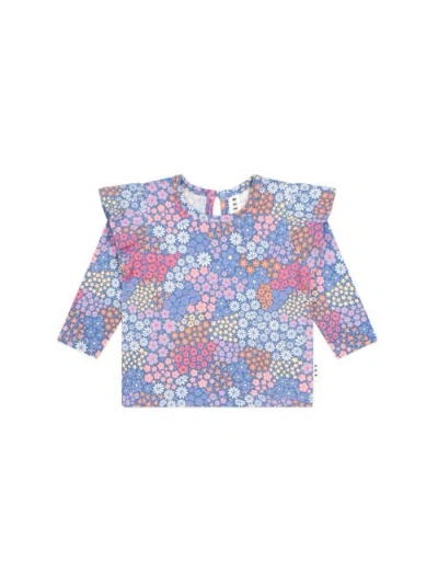Huxbaby Kids'  Floral Bloom Frill Top In Blue