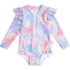 Huxbaby Frill Swimsuit Floral Bloom In Multi