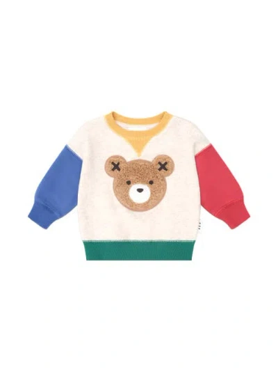 Huxbaby Kids'  Furry Huxbear Colour Block Sweatshirt In Multi