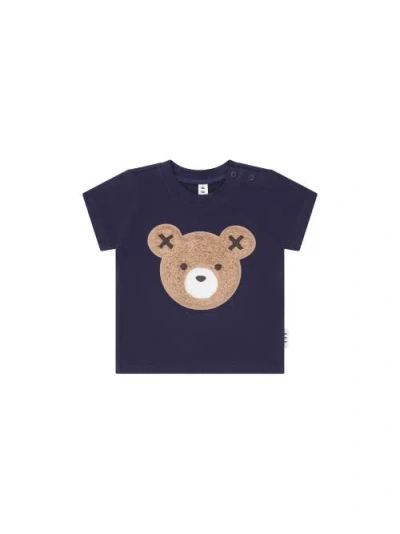 Huxbaby Kids'  Furry Huxbear Navy Tee In Blue