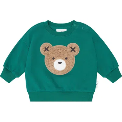 Huxbaby Kids'  Furry Huxbear Sweatshirt In Green