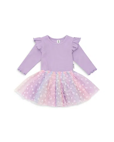 Huxbaby Girls' Cotton Candy Skirted Ballet Bodysuit - Baby In Orchid
