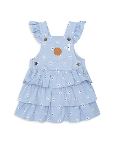 Huxbaby Girls' Ditsy Floral Chambray Tiered Overall Dress - Baby