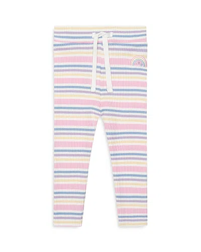 Huxbaby Girls' Rainbow Striped Rib Leggings - Baby In Multi