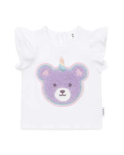 Huxbaby Girls' Unicorn Hux Frill Tee - Baby In White