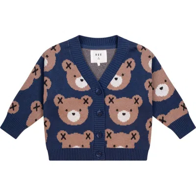 Huxbaby Huxbear Knit Cardi Navy In Blue