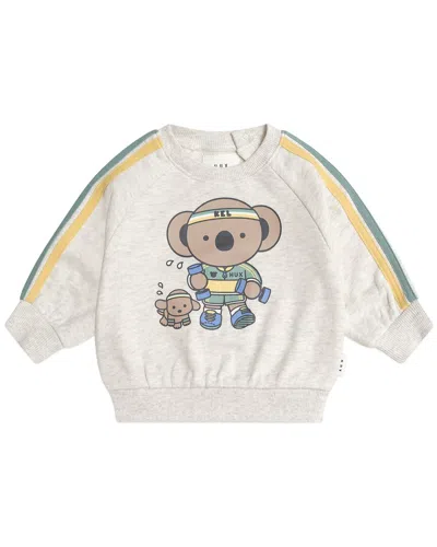 Huxbaby Kids' Kel Koala Sporty Sweatshirt In White