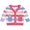 Huxbaby Peekaboo Huxette Knit Cardi In Pink