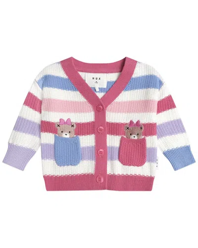 Huxbaby Kids' Peekaboo Huxette Knit Cardigan In Multi