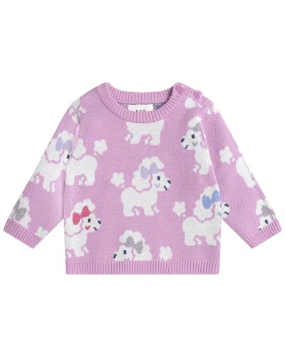 Huxbaby Kids' Poodle Knit Pullover In Purple