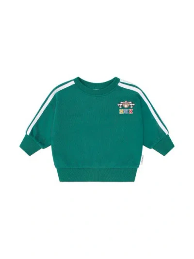 Huxbaby Racer Stripe Sweatshirt In Green
