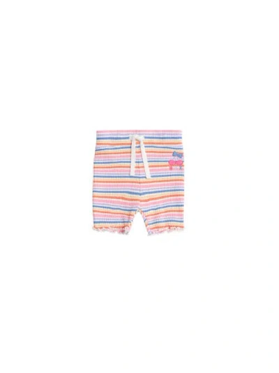 Huxbaby Rainbow Rib Bike Shortie In Multi