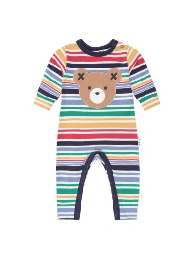 Huxbaby Rainbow Stripe Huxbear Romper In Multi