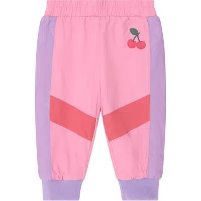 Huxbaby Retro Cherry Spliced Trackpant In Pink