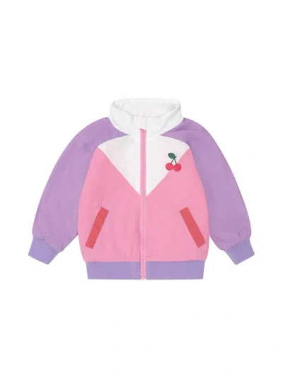 Huxbaby Kids'  Retro Cherry Spliced Windbreaker In Multi