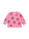 Huxbaby Strawberry Fields Forever Pullover In Pink