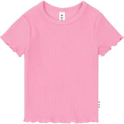Huxbaby Strawberry Rib Tee In Pink