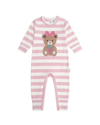Huxbaby Kids' Strawberry Stripe Romper In Multi