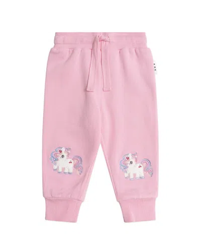 Huxbaby Kids' Tutti Frutti Unicorn Track Pant In Pink